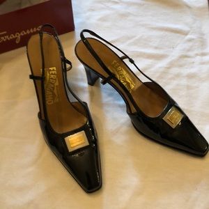 Ferragamo sling back shoes